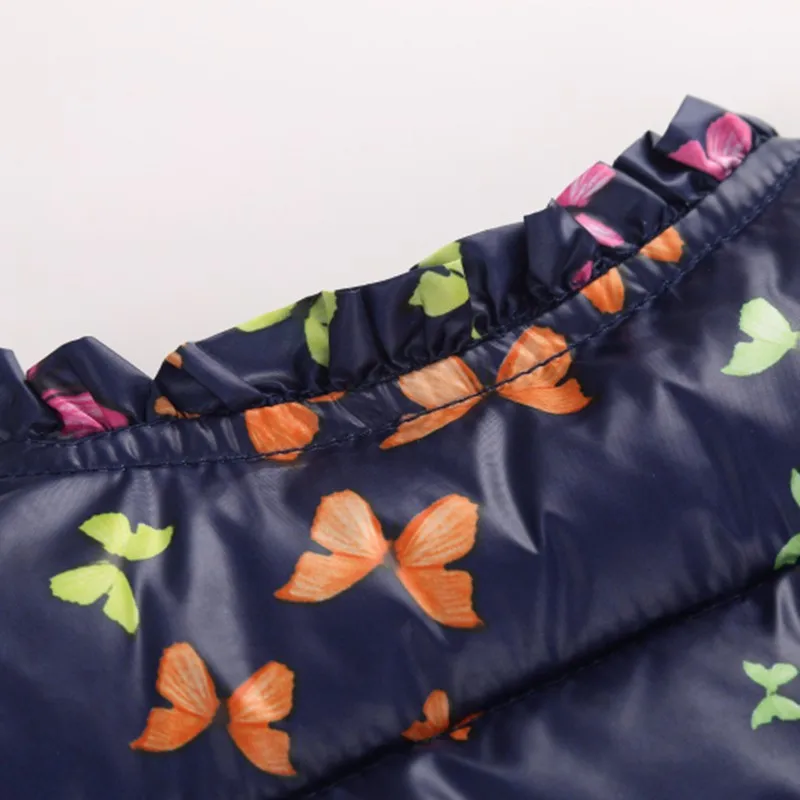 Коллекция года, New1-6 лет, зимние жилеты для девочек детский пуховый хлопковый теплый жилет с принтом бабочки для маленьких девочек детский жилет, верхняя одежда