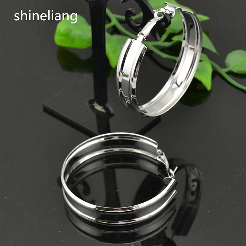 Shineliang 2018 большой круг обруч серьги для женщин модные женские ювелирные изделия