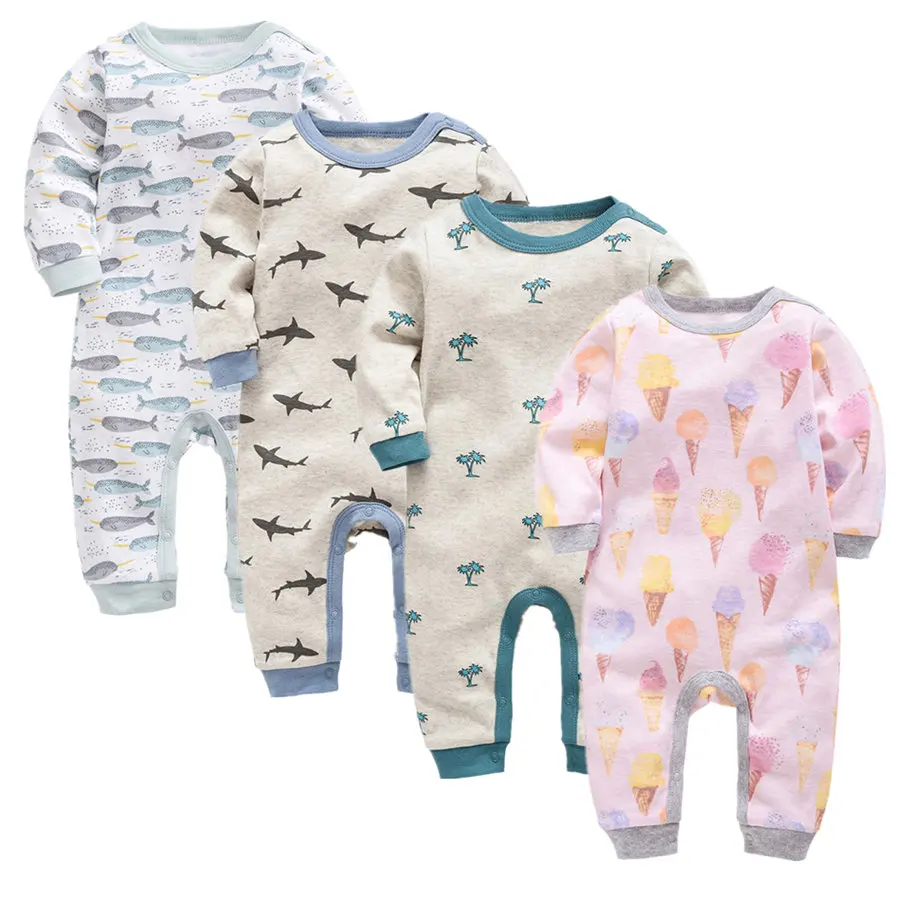 Одежда для малышей из хлопка с длинными рукавами для младенцев, одежда для малышей Детский костюм с мультяшным принтом ropa bebe/на возраст 3, 6, 9, 12 месяцев, комплект одежды для новорожденного мальчика одежда для девочек - Цвет: PY1161636465