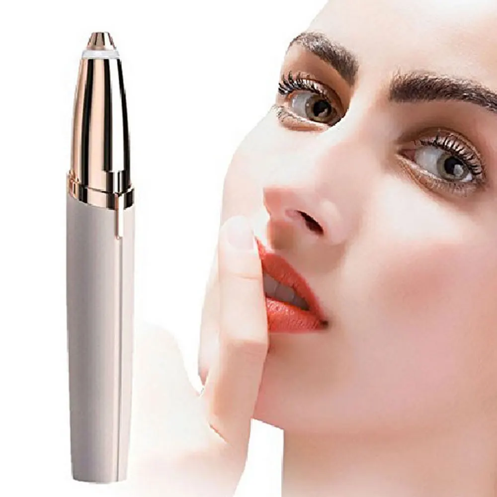 

Electric Hair Remover Lipstick Shaver Epilator Eyebrow trimmer Pen Body Hair Trimmer Painless Lady Shaving Tool Battery Supply