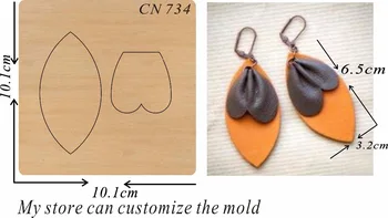 

Water drop earrings 734 die cutting & Wooden dies