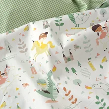 160 см* 50 см девочка верховая лошадь дети мультфильм печатных ткань детский сад стеганая ткань дети постельные принадлежности из хлопковой ткани