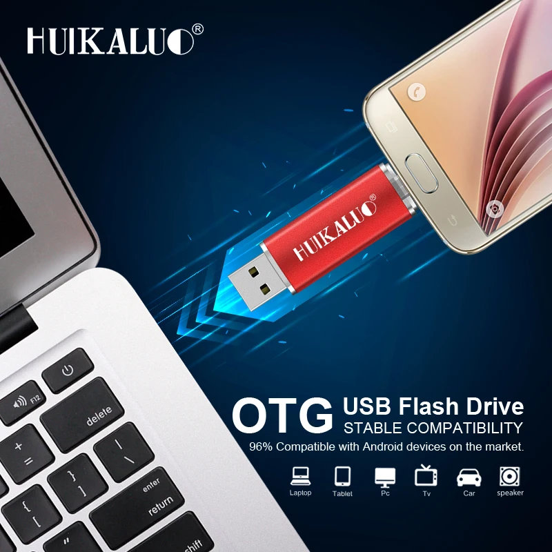 Высокоскоростной usb порт HuiKaLuo OTG цветной флеш накопитель 8 ГБ 16 32 64 для мобильного