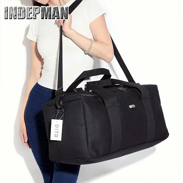 Solid Zipper Large Capactiy Travel Luggage Duffel Bag Men Waterproof