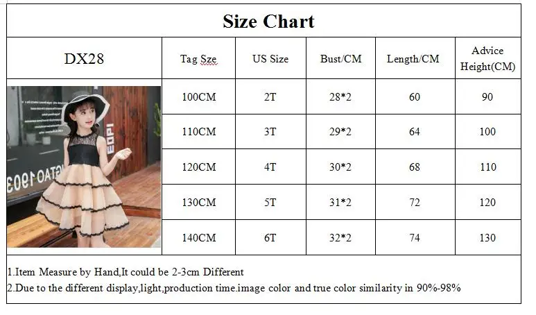 DX28-SIZE CHART