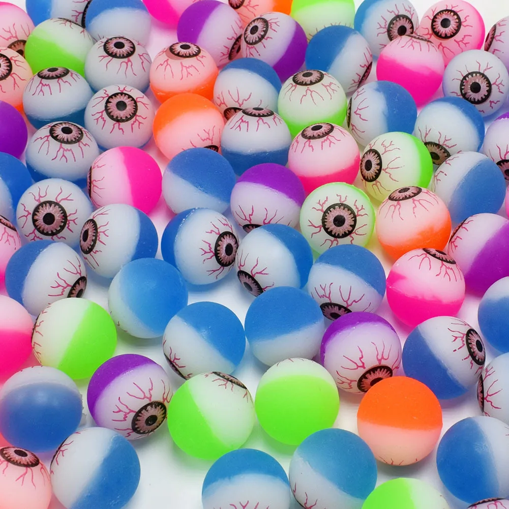 Оригинальность 30 мм Разноцветные Забавные игрушки волшебный глаз эластичный шар яйцо игрушка-Твистер волшебный глаз резиновый шар хитрый прыгающий шар