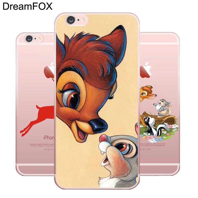 Beste DREAMFOX L334 Bambi En Thumper Zachte TPU Silicone Case Cover Voor Apple iPhone XR XS Max 8X7 6 6 s Plus 5 5 s SE 5C 4 4 s