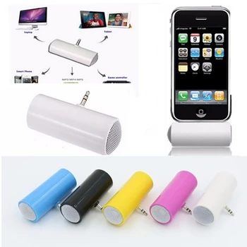 

3.5mm Portable Mini Cylindrical Small Speaker Colorful jack Mobile Phone Speaker For Iphone Samsung Huawei Phones Ipad Tablet