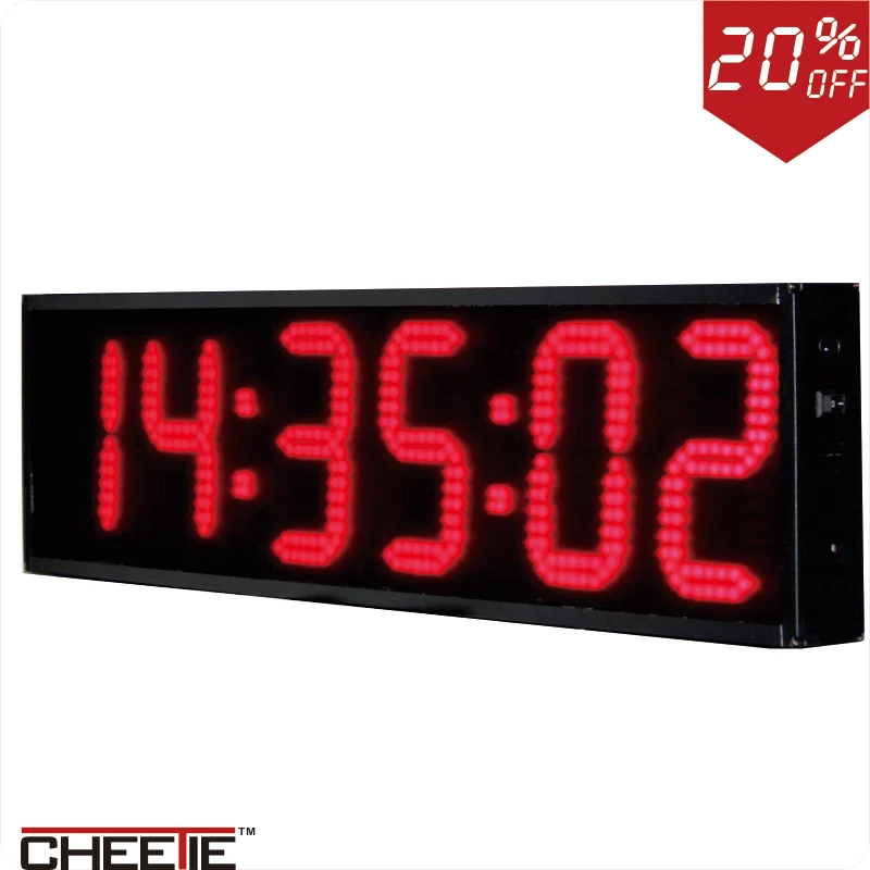 Hot Sale 6" Red Large Marathon Count up Countdown Stopwatch Clockin
