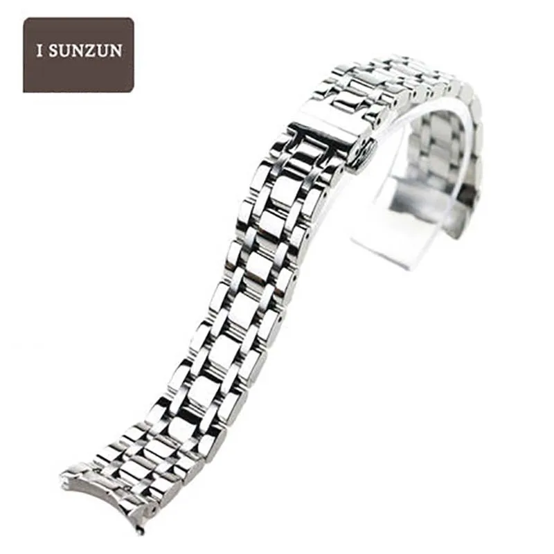

ISUNZUN Women Hot Sale Stainless Steel Watch Strap for Tissot 1853 T050 Watch Band T050207A Silver/Rose Gold Watch Strap