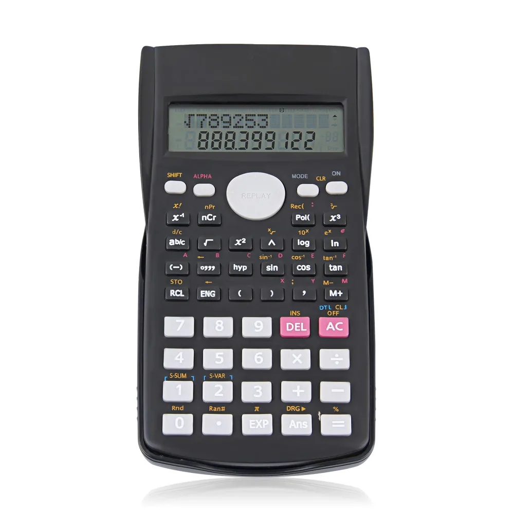 رخيصة حاسبة 12 أرقام طالب calculadora العلمية 240 متعدد الوظائف حاسبة cientifica 2 خط شاشة lcd