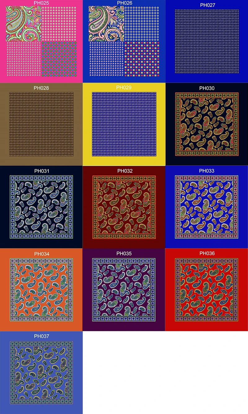 Портной Смит Роскошные 33X33 см большой платок Пейсли Цветочный горошек карманные квадраты из микрофибры трафаретной печати мужские носовые платки
