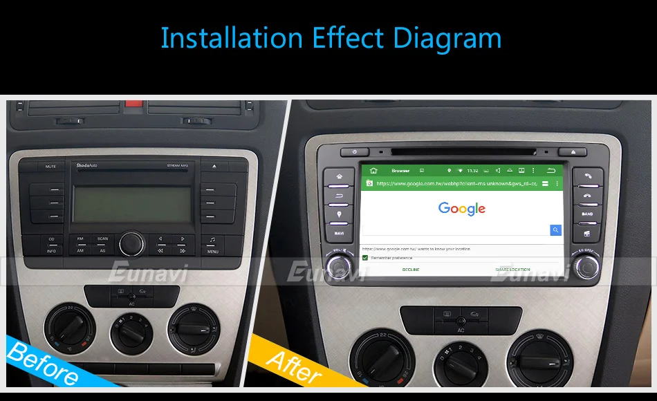 Flash Deal Eunavi 2 Din Car DVD GPS For Skoda Octavia 2012 2013 A 5 A5 Yeti Fabia Car Android 9.0 Quad Core RAM 2GB Stereo Radio Navigation 29