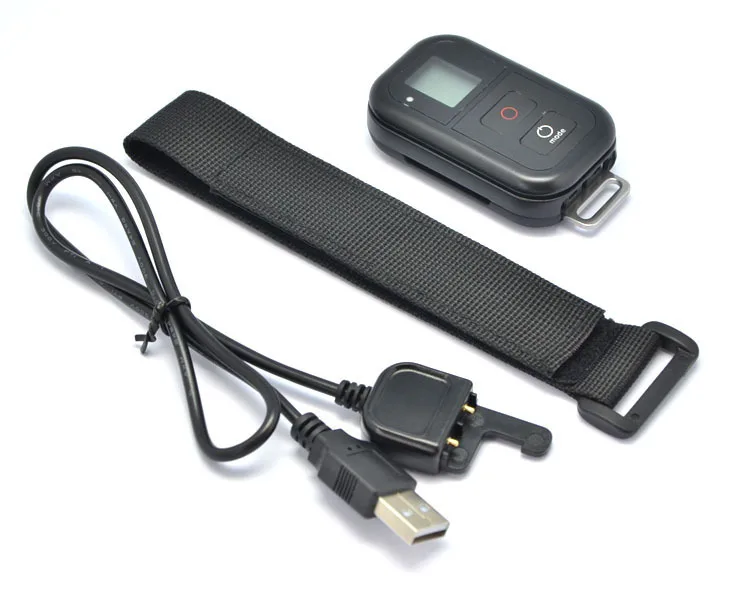 

High Quality GoPro WiFi Remote Control + Wireless Charging Cable + Remote Wrist Belt Accessories For Gopro Hero 3 3+ 4 Black