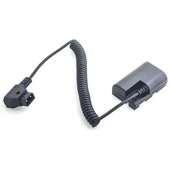 

D-Tap to LP-E6 Dummy Battery Adaptor Power Coiled Cable For Canon Small HD 501/502 702 Monitor Black