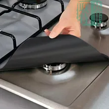 4pcs/pack  Teflon gas stove mat High temperature resistant Easy cleaning pad 4pcs/pack  Teflon gas stove mat High temperature resistant Easy cleaning pad