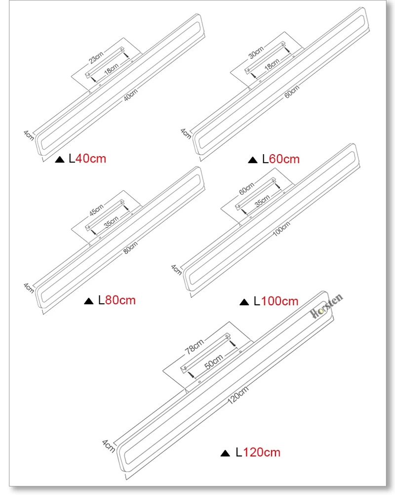 Modern Simple LED Mirror Lights 40-120cm Long Wall Lamp For Bathroom Bedroom Aluminum Acrylic Wall Sconce Lamp 110-220V (10)