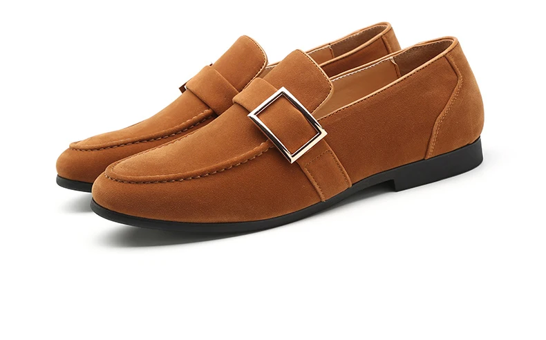 Mens Casual Shoe Business Mens Shoes Formal Leather Black Slip-on Men Loafers Dress Shoes Breathable PU Suede Driving Shoe Brand (14)