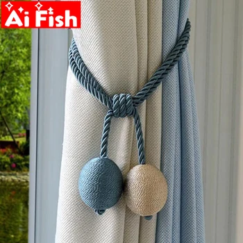 

Eco-friendly Hand Made Curtain Straps Simple Curtains Hanging Ball For Curtains Hook Curtain Accessories Tied Rope MY407-40