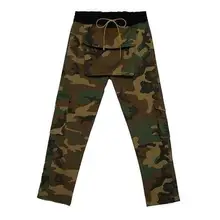 19SS RHUDE камуфляжные мужские брюки High Street Хип Хоп большой карман пряжки шнурок Kanye West свободные RHUDE брюки для девочек для мужчин