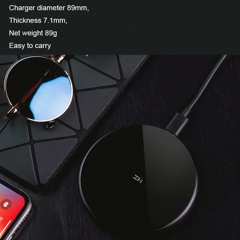 Оригинальное Беспроводное зарядное устройство Xiaomi ZMI, умный выход для iPhoen, для samsung, кабель USB-type-C с QC 3,0, 18 Вт, быстрое зарядное устройство