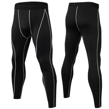 

Brand running compression pants tights men's sports leggings fitness sportswear trousers gym training pants tight leggings