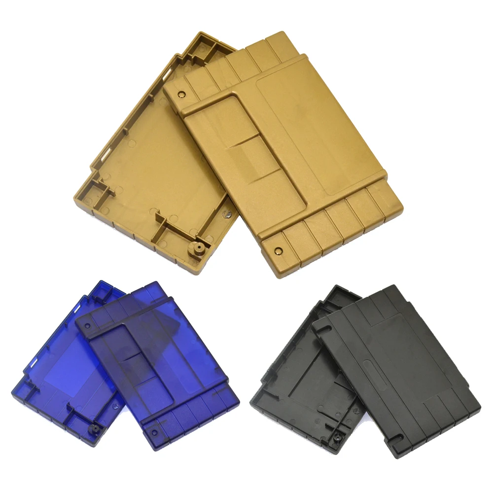 

10PCS For Nintendo SNES game Console card 16bit game card shell US Version Game cartridge replacement Plastic Shell case