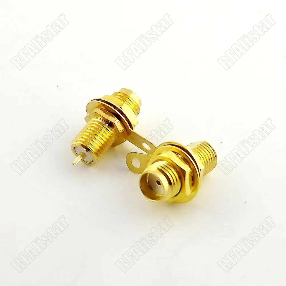 10 Pieces Sma Connector Panel Mount Jack Female With Bulkhead Nut