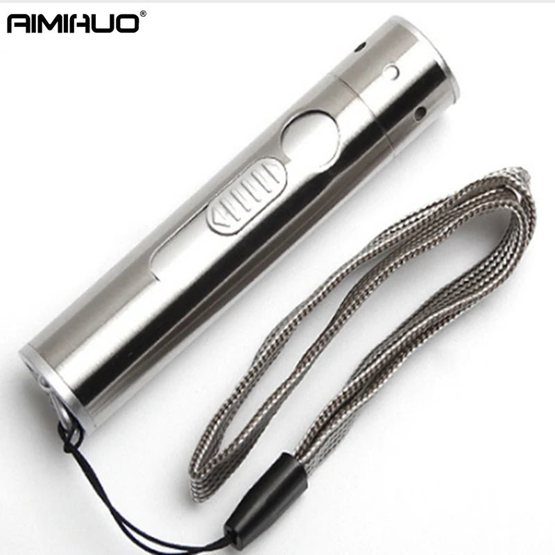 AIMIHUO светодио дный светодиодный мини-фонарик с 3-светодио в-1 USB Перезаряжаемый