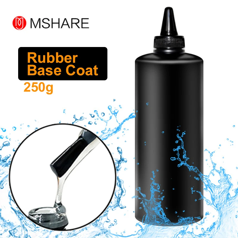 

MSHARE Rubber Base Coat Fast Dry Varnish Coat Soak Off UV Gel Polish Gel Salon Nail Gel Art Long Lasting 250g