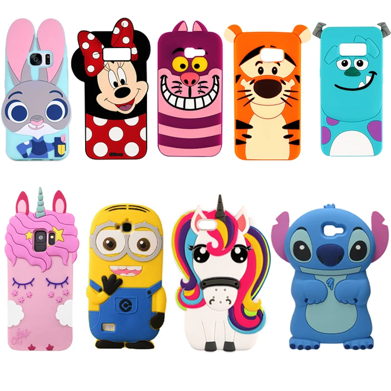 

3D Cartoon Silicone Case For Samsung Galaxy S6 S7 Edge S8 S9 Plus Soft Coque For iPhone Xs Max XR Back Judy Stitch Cover Fundas