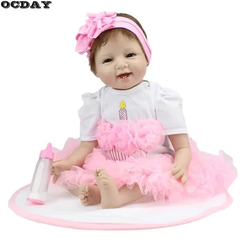 

OCDAY 22 inch 55 cm Handmade Reborn Dolls 5 Styles Realistic Soft Silicone Baby Dolls Kids Birthday Gift Maternity Training Toy
