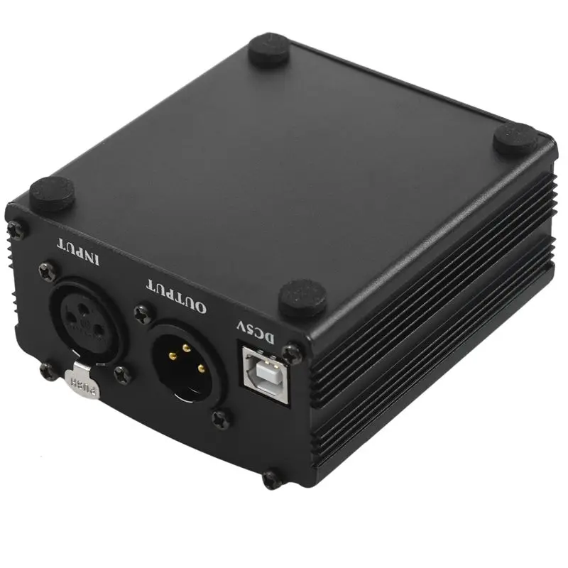 

48V USB Phantom Power Supply USB Cable Microphone Cable For Mini Microphone Condenser Recording Equipment-black