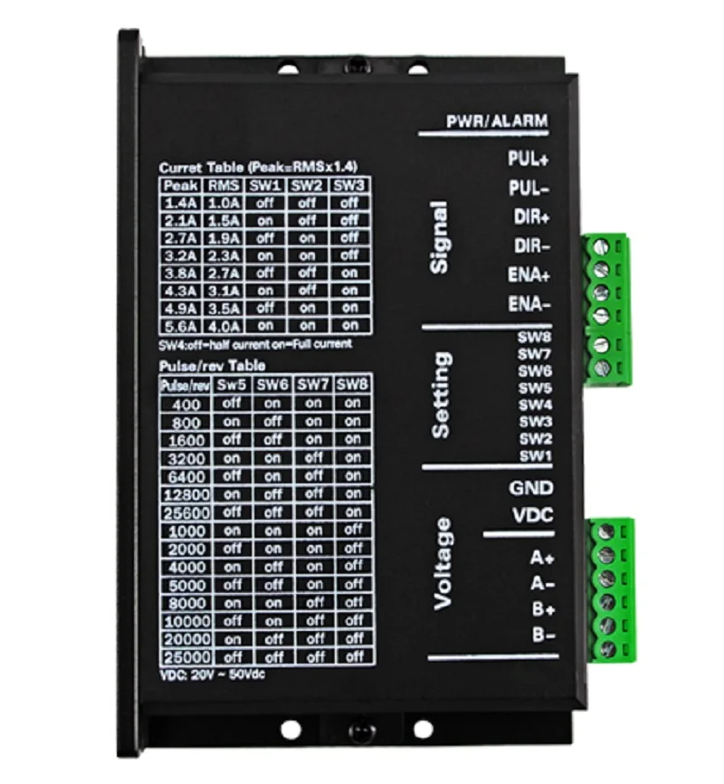 2 фазы NEMA23 Гибридный Драйвер шагового двигателя DSP DC36V 4A MC556 Замена DM556|stepper motor