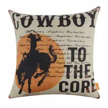 LINKWELL 18 x18 American Style West Cowboy Sunset Riders To the Core for Man Cave Decor