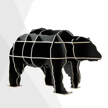 Creative Bear Side Table Nordic style log home furnishing decoration hotel restaurant bar decor free shipping