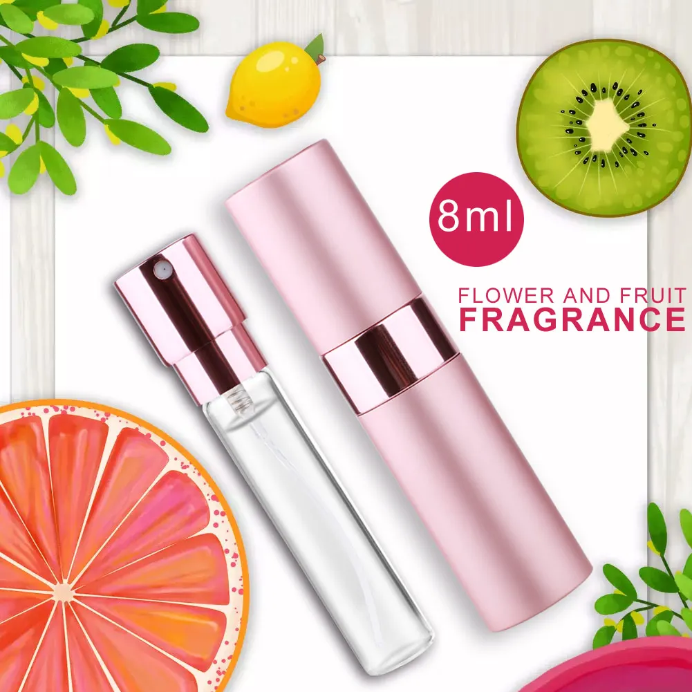 8ml Pocket Perfume Atomizer Perfume Scent with Spray Bottle women perfume Mini Flower Fruit