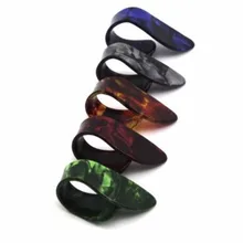 High Quality 2pcs/set Celluloid Finger Thumb Guitar Picks Playing Guitar Plectrums Guitar Accessories, Colors Random