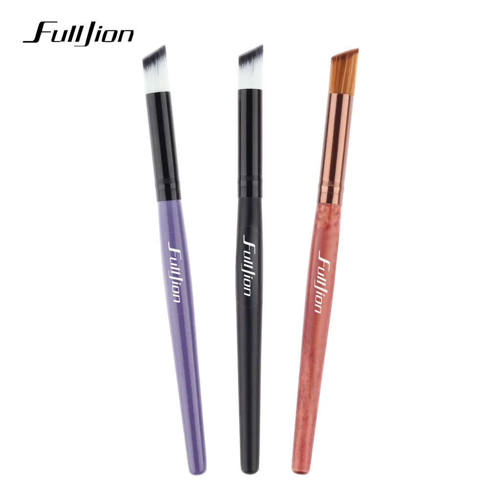 

Fulljion 1pcs Single Makeup Brush Blush Eye Shadow Foundation Concealer Eyebrow Nose Bush Multi-function Wood Handle 3 Colors