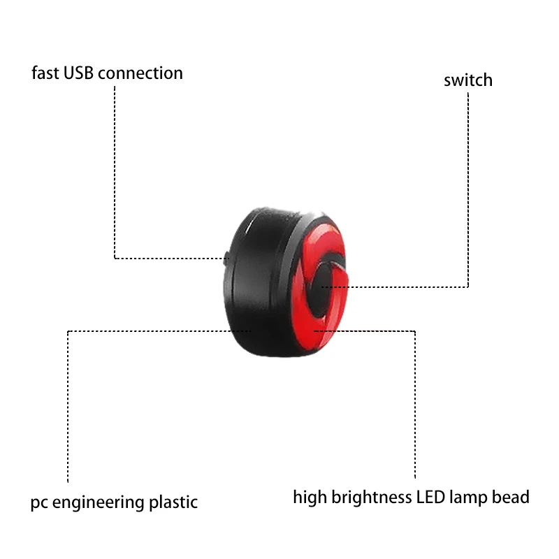USB Перезаряжаемый велосипедный задний светильник COB светодиодный велосипедный задний светильник 3 режима встроенный батарейный Подседельный штырь велосипедный Предупреждение светильник