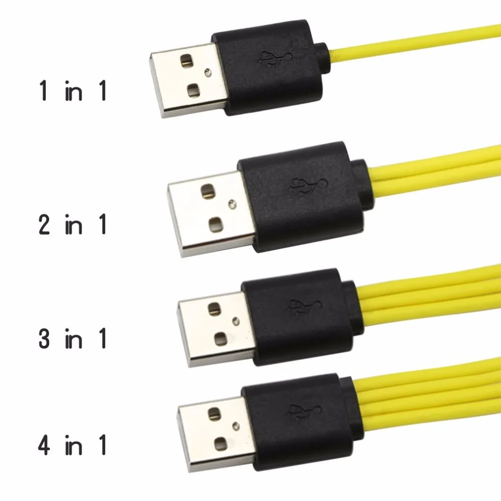 

Charging Cables Standard Battery Universal 4/3/2/1 in 1 Micro USB Charging Cable Line Batteries Accessory for USB Rechargeable