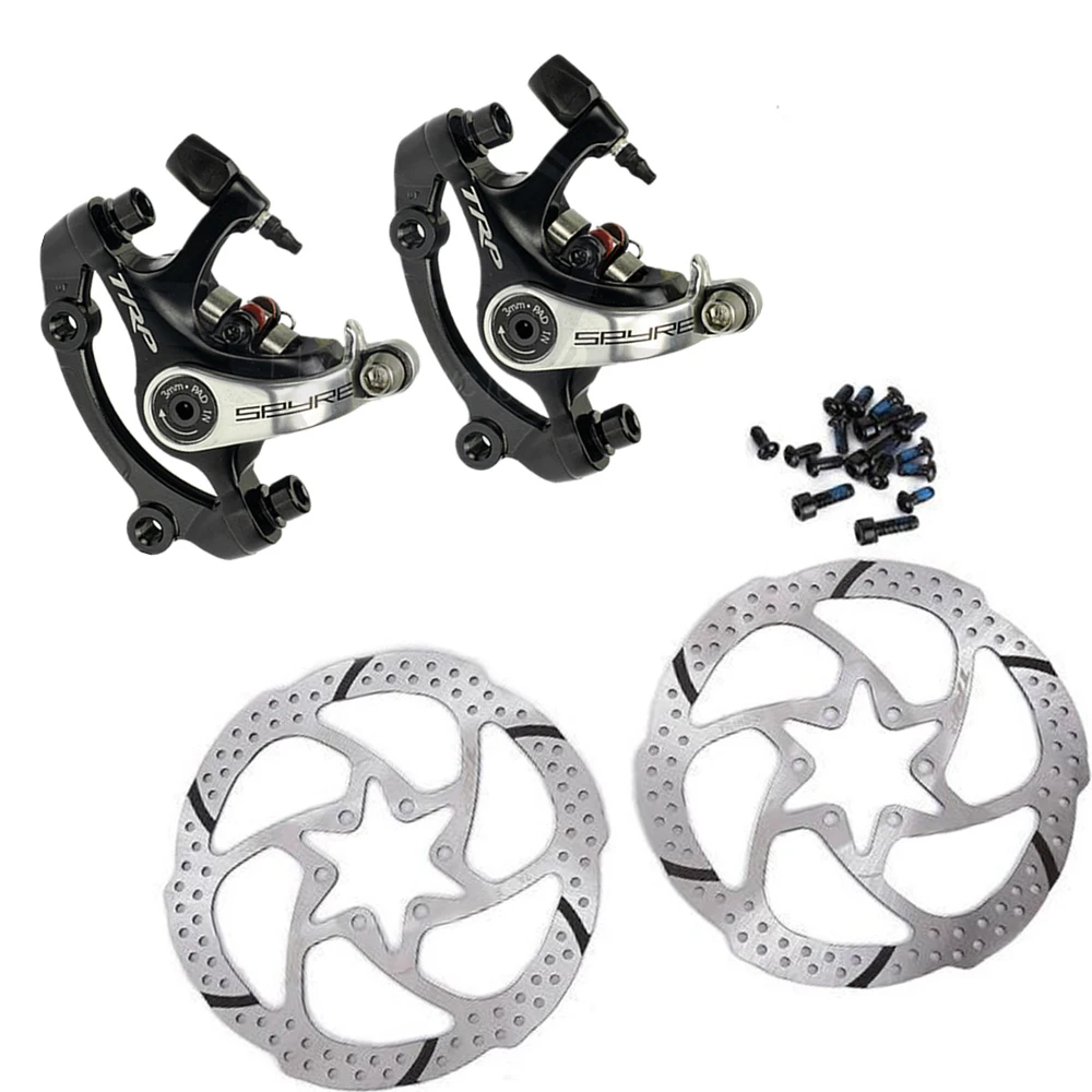 

TRP Spyre Alloy Mechanical Disc Brake Caliper SPYRE calipers Front / Rear / Pair w/ or w/o 160mm Rotor with Adapter Screws