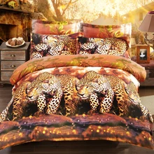 Home Textiles,golden tiger pattern 3D bedding sets 4Pcs of duvet/quilt cover bed sheet pillowcase Queen Full size bedclothes