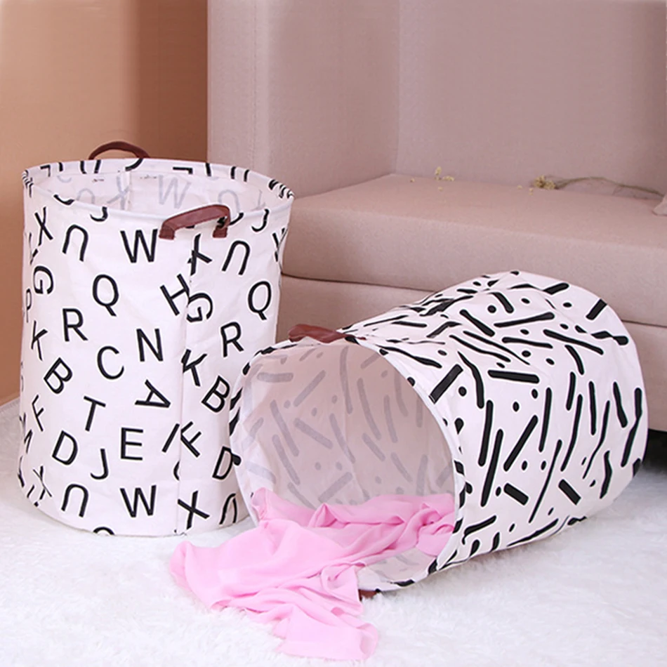 40MICCK New Version Waterproof Storage Laundry Basket Clothes Barrel Folding Clothes Toys Multifunction Storage Basket Organizer