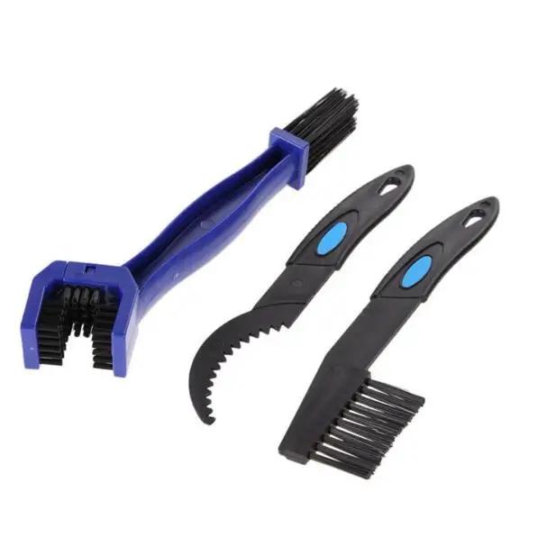 Cheap new hot 3 in 1 Motocycle Bicycle Chain Cleaning Brush Set Mountain Bicycle Gear Cleaner Scrubber Cycling Tool 0