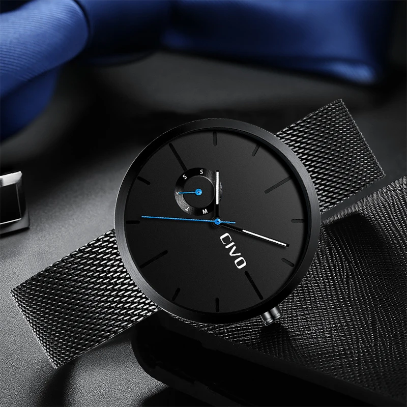 

CIVO 2019 New Mens Watches Fashion Casual Sports Watches Clock Luminous Hands Quartz Clock Wristwatch Men Relogios Masculino