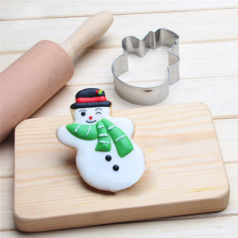 

Christmas Baking Mold for Stainless Steel Baking Accessories Classic Snowman Mould Decoration Baking Tools New 2019