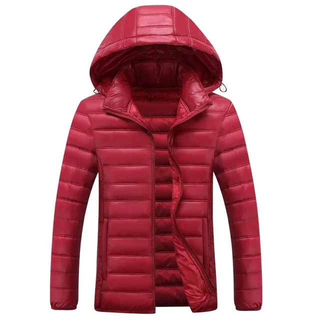Зимние мужские теплые куртки с капюшоном большого размера 5XL 6XL 7XL Повседневная Куртка Свободная черная синяя красная куртка - Цвет: picture color
