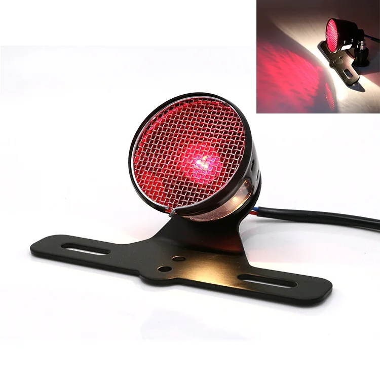 Free Shipping Universal 12V Vintage Motorcycle LED Taillight Motorbike