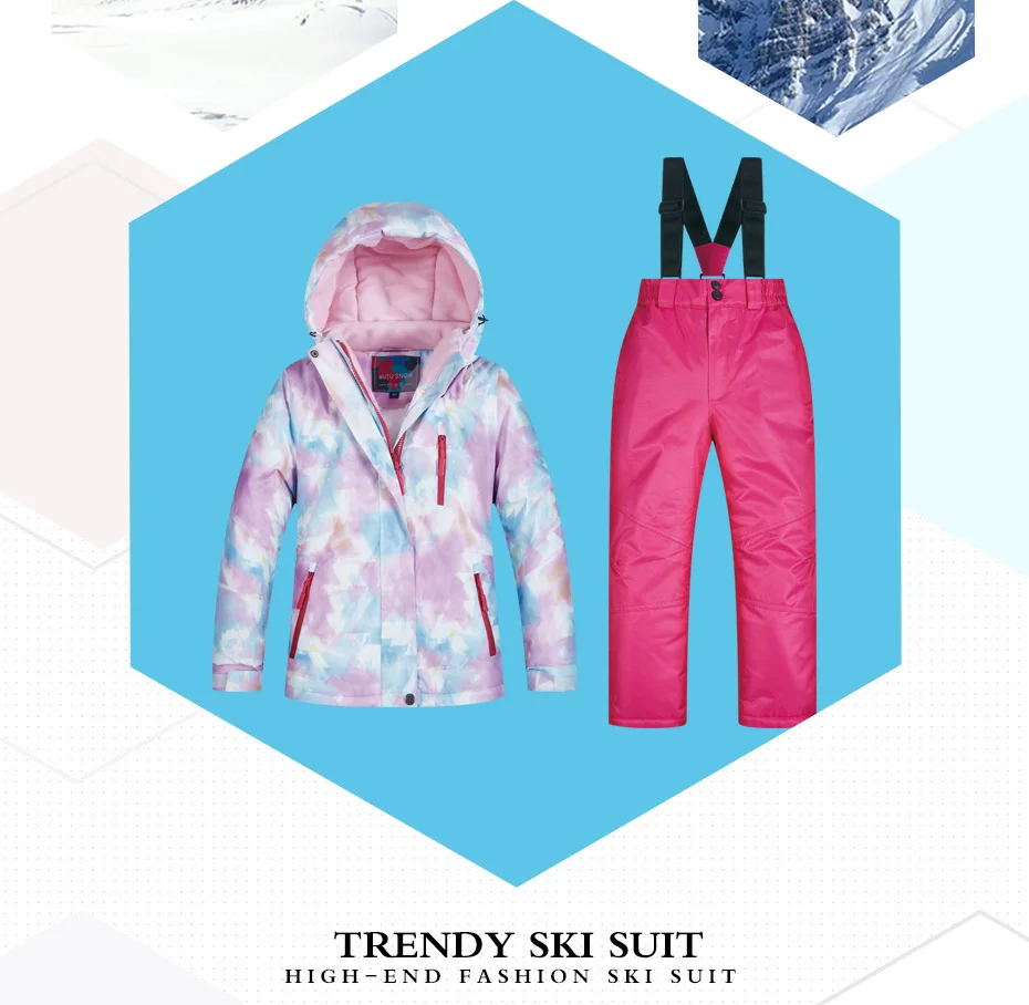 儿童滑雪服套装模板_03